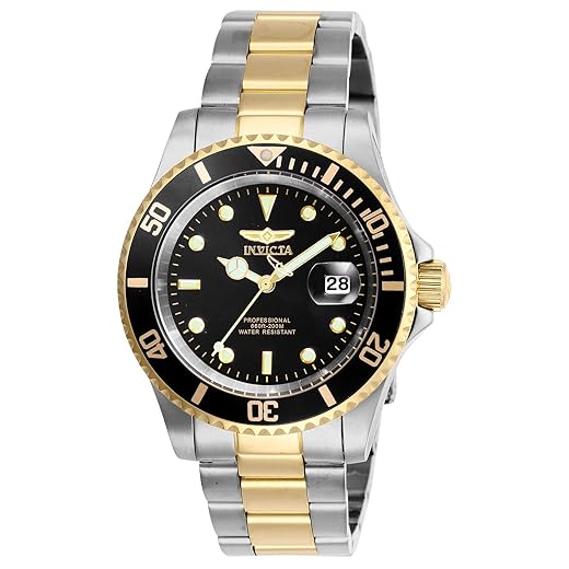 Invicta Relógio masculino Pro Diver de quartzo com pulseira de aço inoxidável