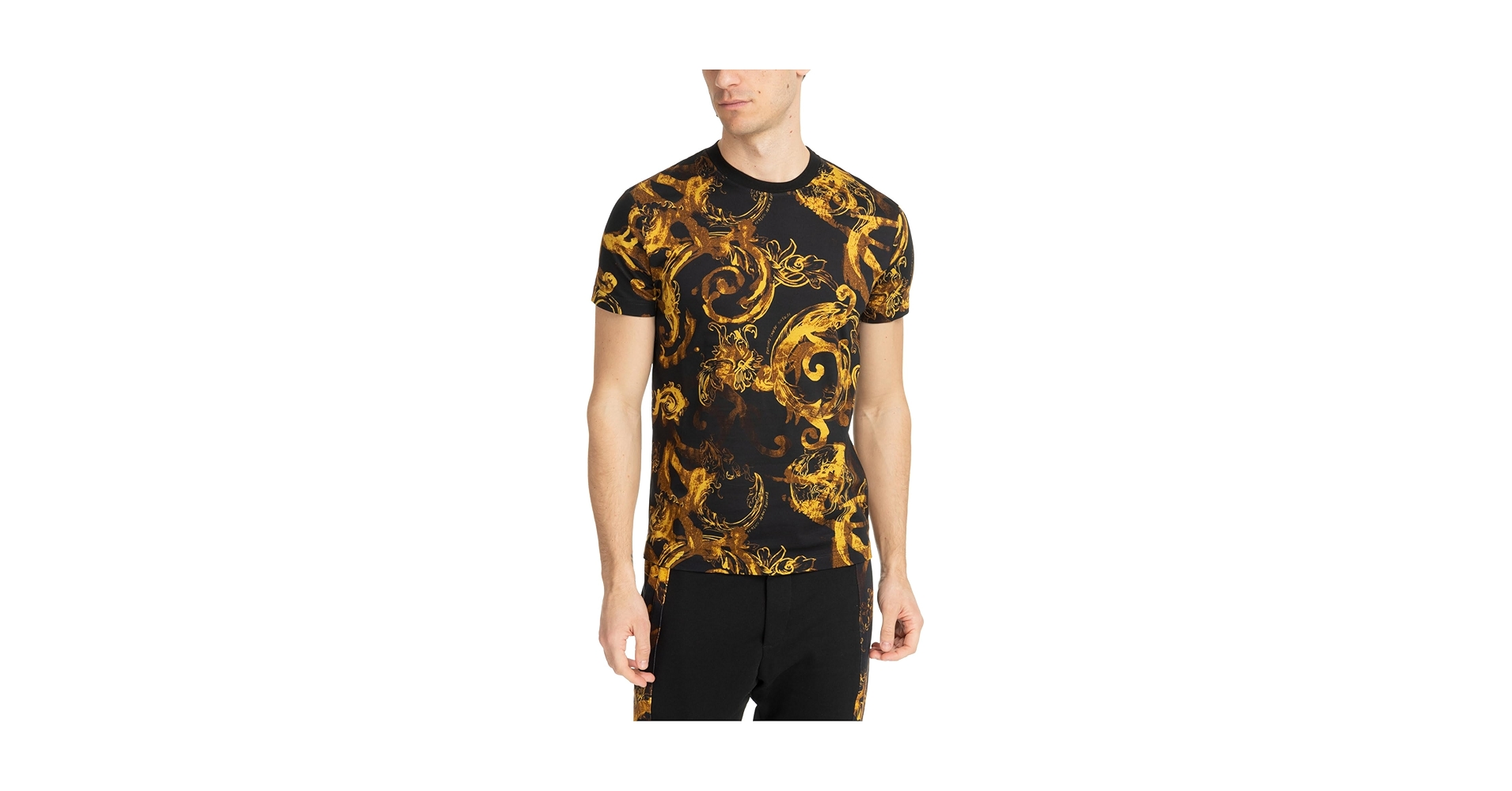 VERSACE JEANS COUTURE Men t-Shirt Black - Multicolor S