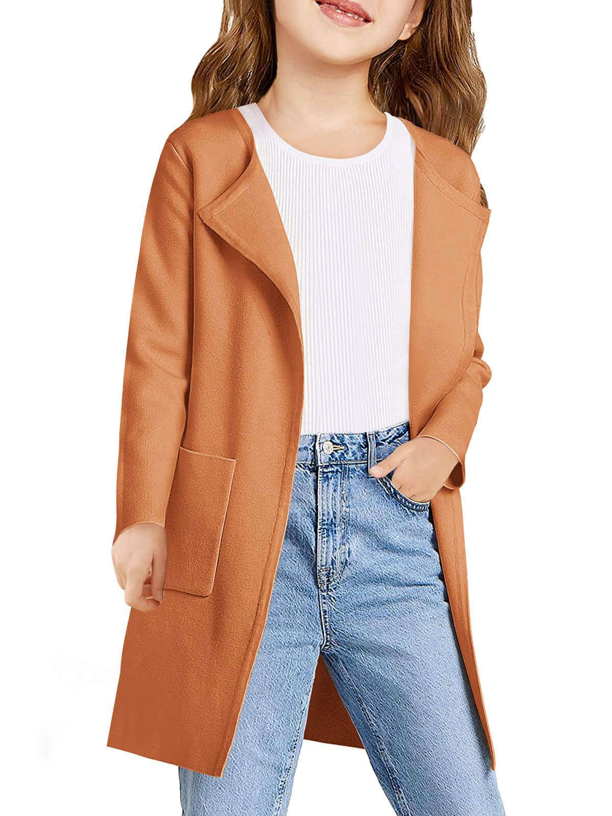 Pull en tricot décontracté pour filles de 5 à 14 ans | Cardigan Haloumoning - 8