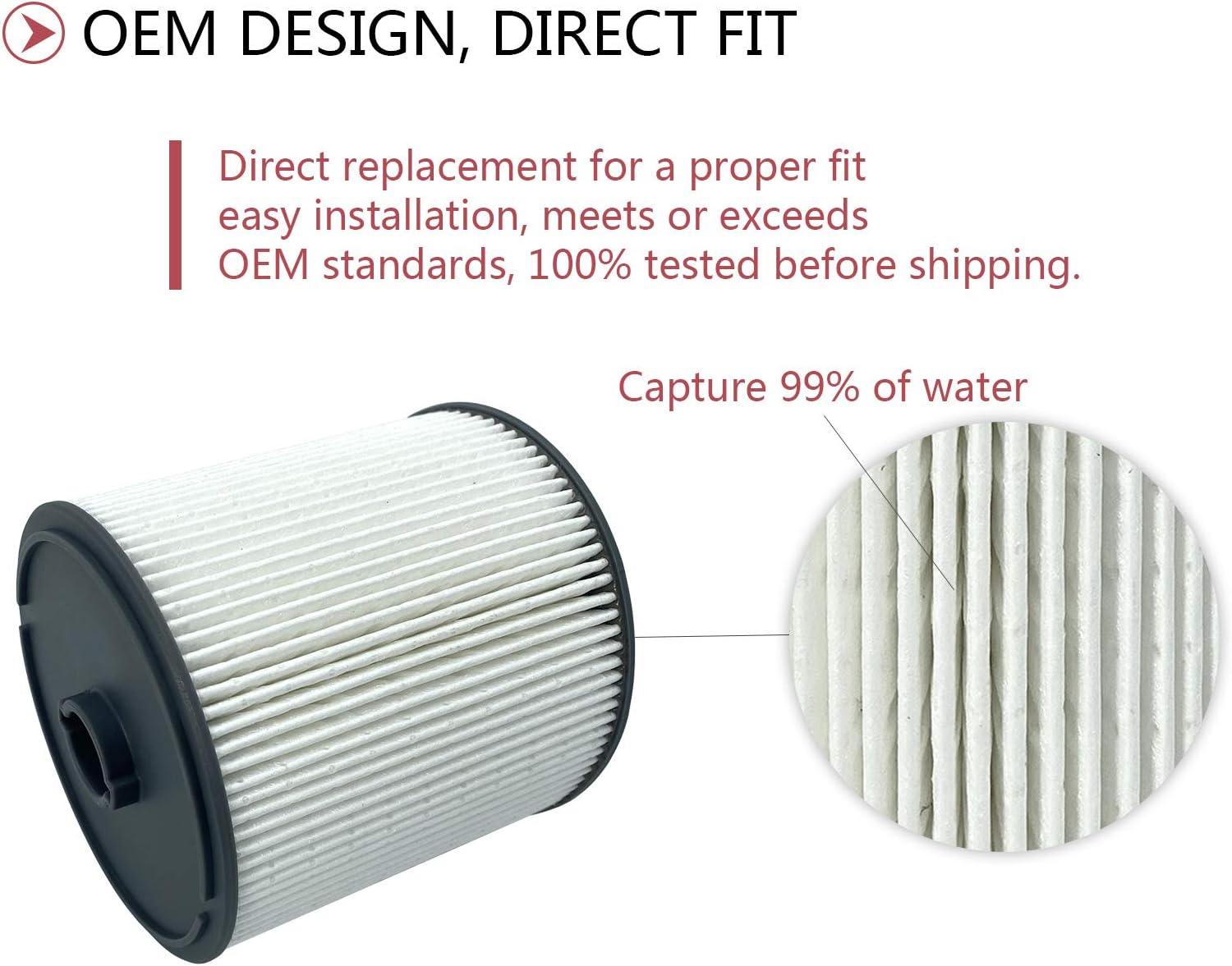 68157291AA & 68436631AA 6.7 Cummins Diesel Fuel Filter Water Separator Set Replacement for 2019 2020 2021 Dodge Ram 2500 3500 4500 5500 6.7L Turbo Cummins Diesel Engines