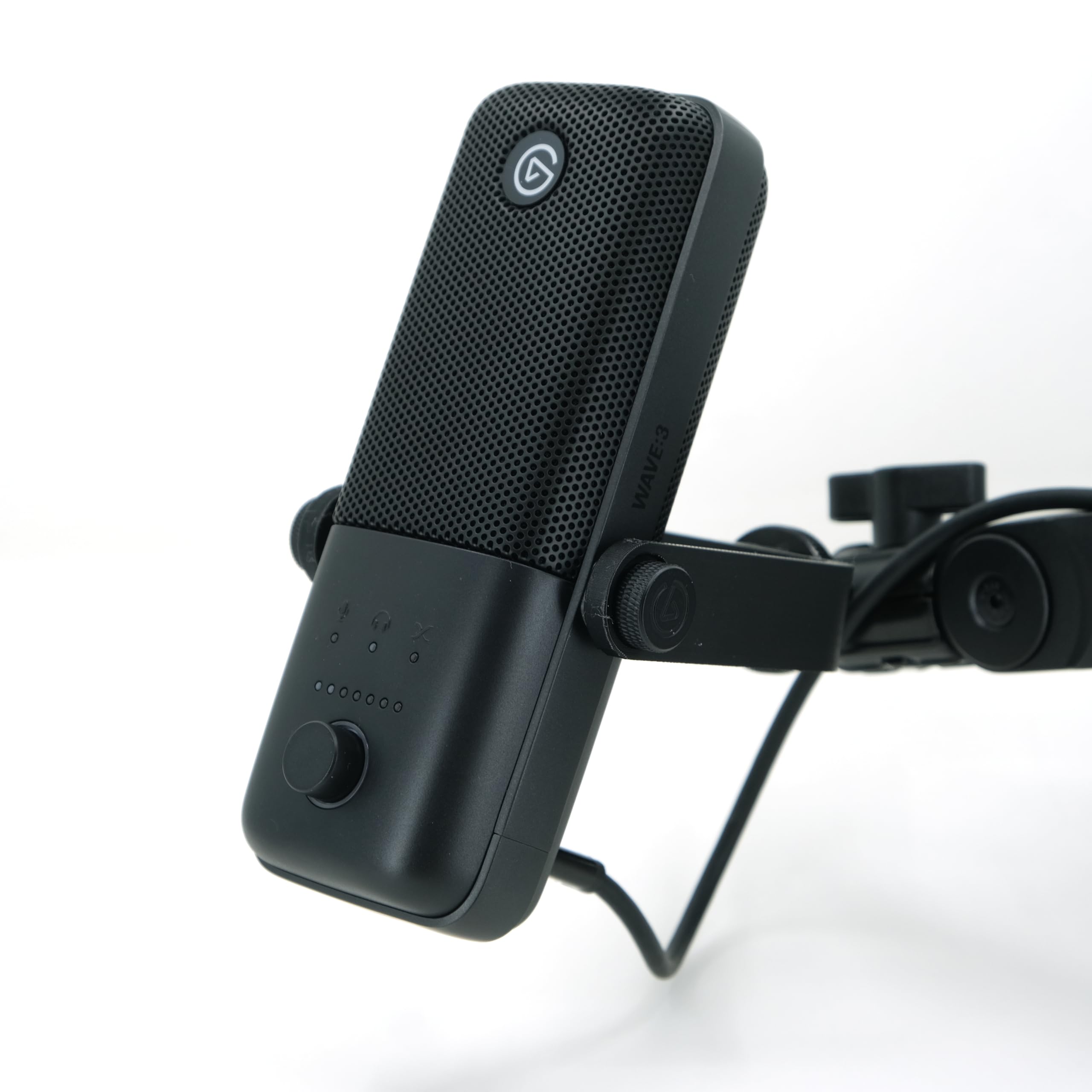 Desk Cookies Microphone Mount for Elgato Wave 3, Boom Arm Attachment, 3/8