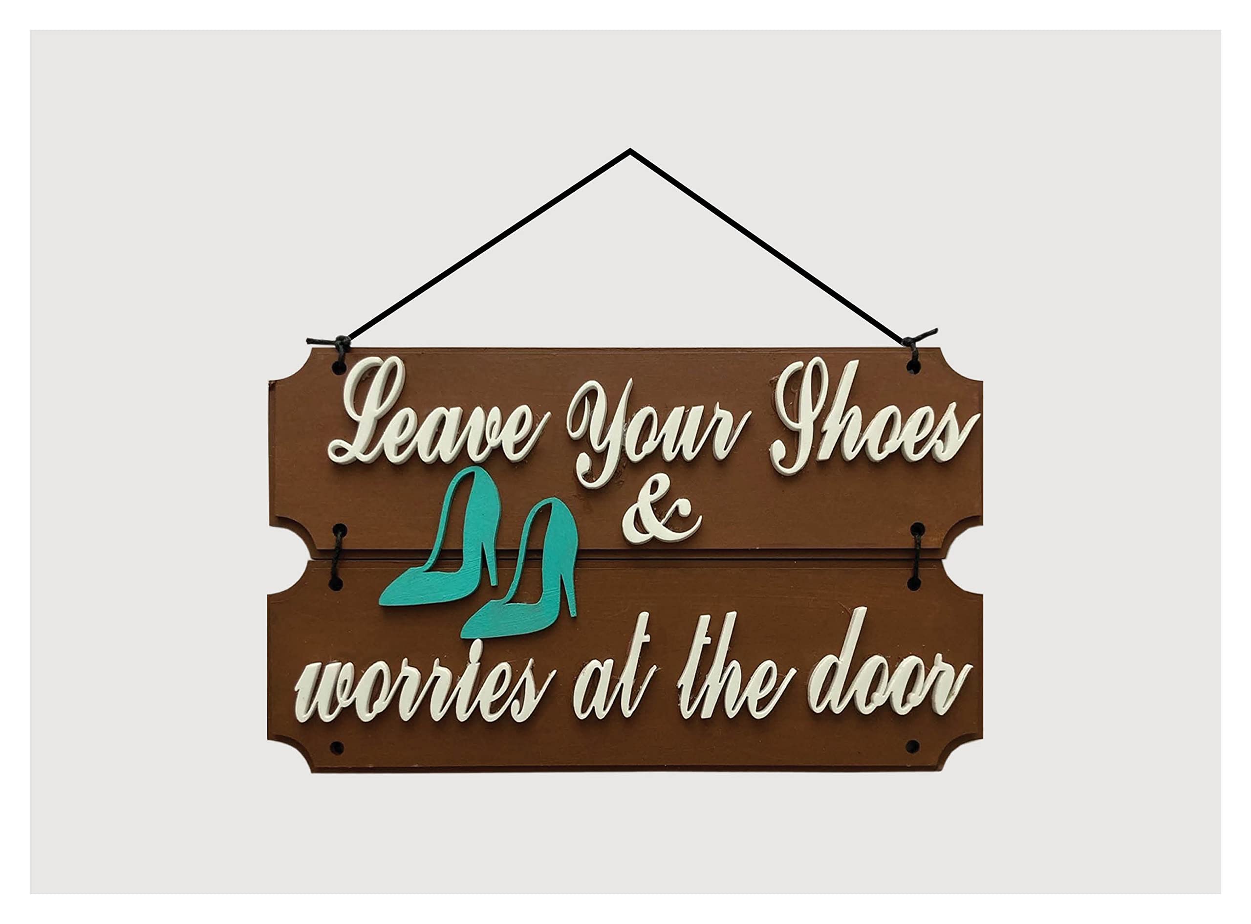 Creative Touch Welcome Home Wooden Wall Hanging Sign For For Door Decoration Wall Office Restaurant Cafe Villa Front Door Decor Outside MDF Board 200 x 120 mm Brown