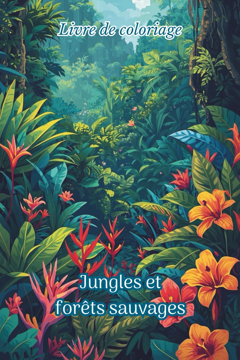 Livre de Coloriage Jungles et forêts sauvages: 50 paysages de nature à colorier pour adultes et ados – Coloriage nature relaxant et anti-stress, zen, détente, méditation, créatif (Elegant Art)