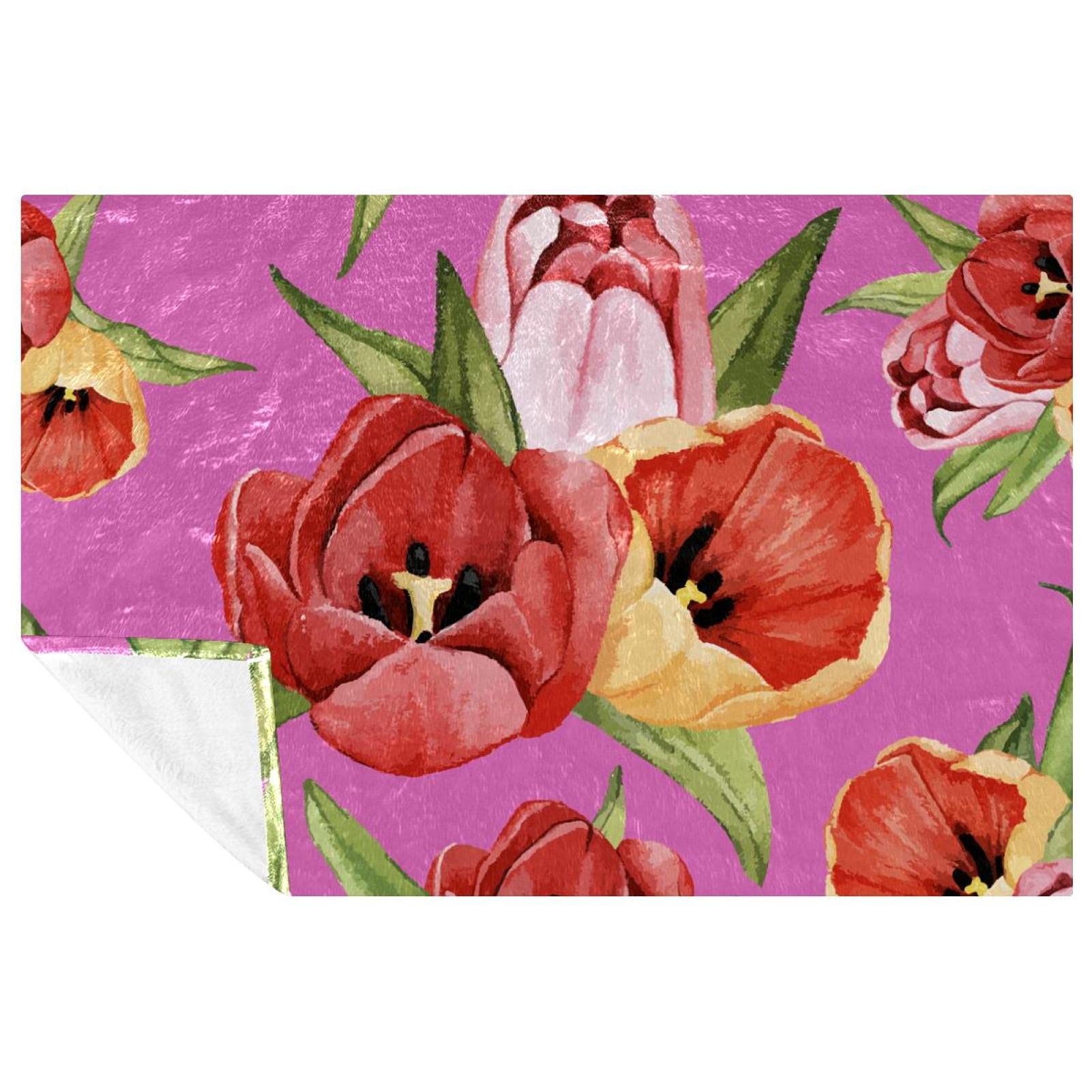 Couverture tulipes rouges pour lit : douceur et réconfort unique