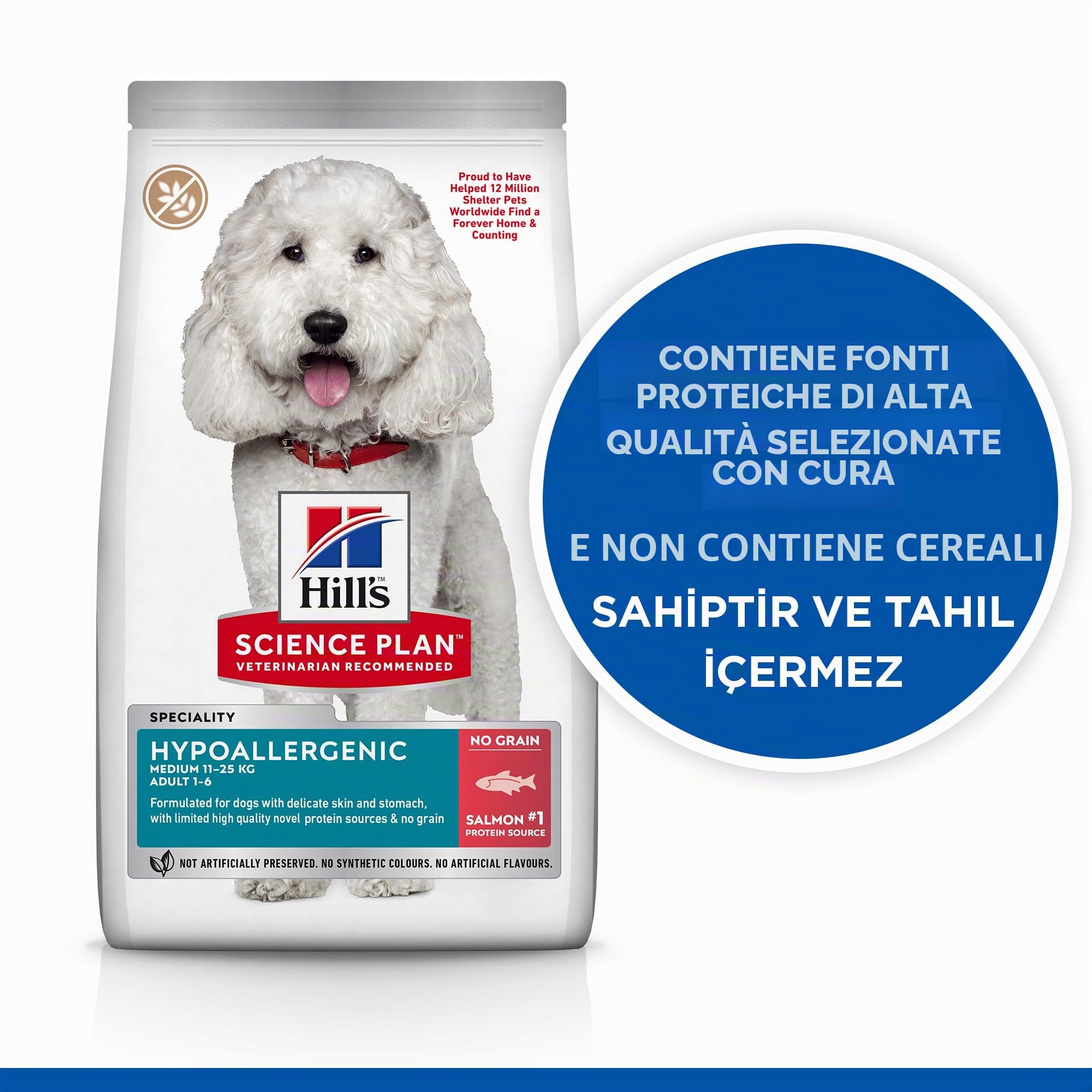 HILL'S ADULT CANINE HYPO MEDIUM SALMONE 12 KG