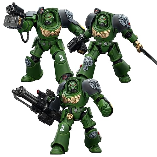 JOYTOY Salamanders Warhammer 40k 1/18 Action Figure Salamanders Terminator 3PCS Collectible Gifts,Toys for Kids 15+ and Adults 5.63-inch