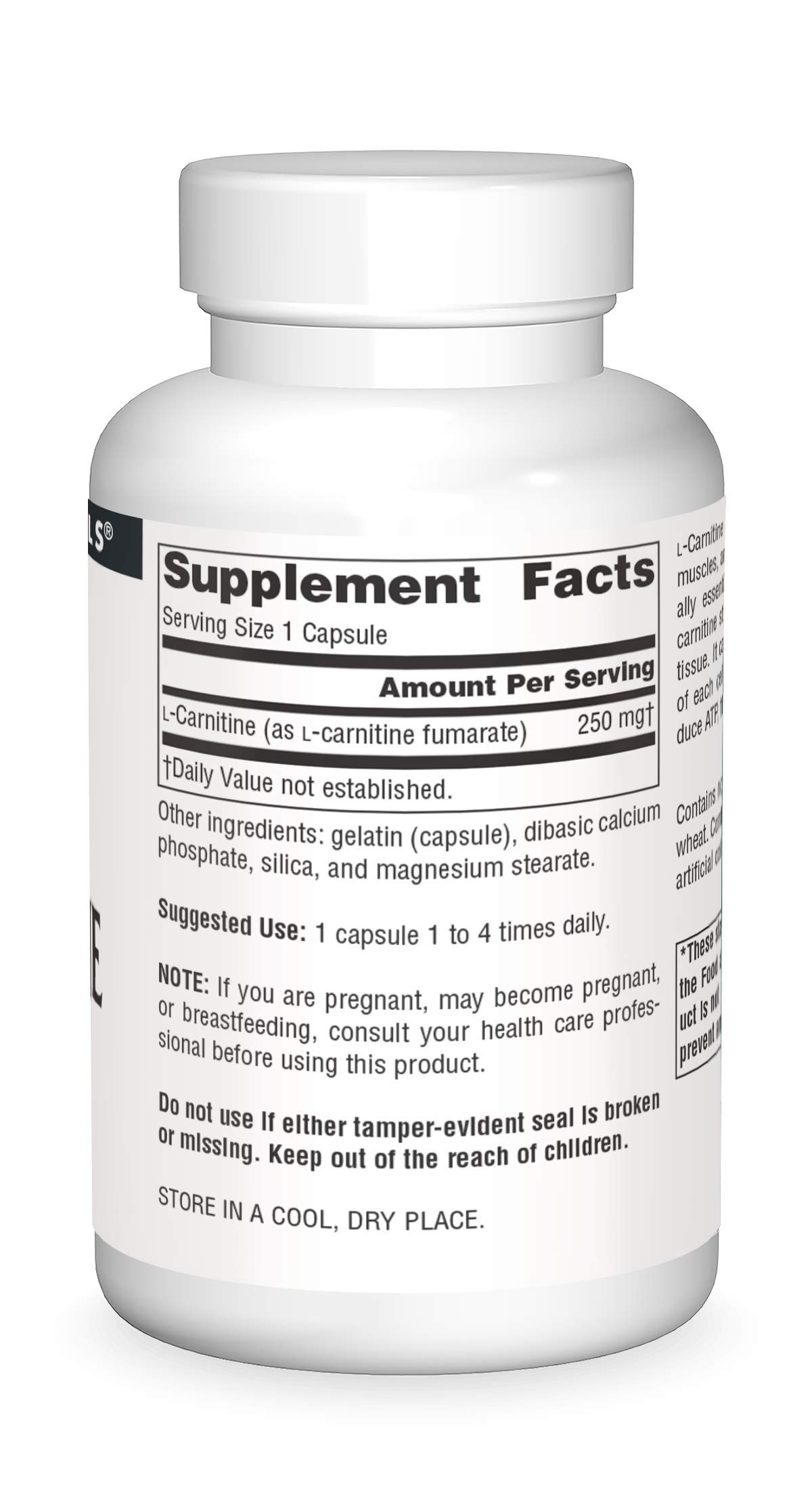 Amazon.com: L Carnitine Source Naturals, Inc. 60 Caps : Health & Household