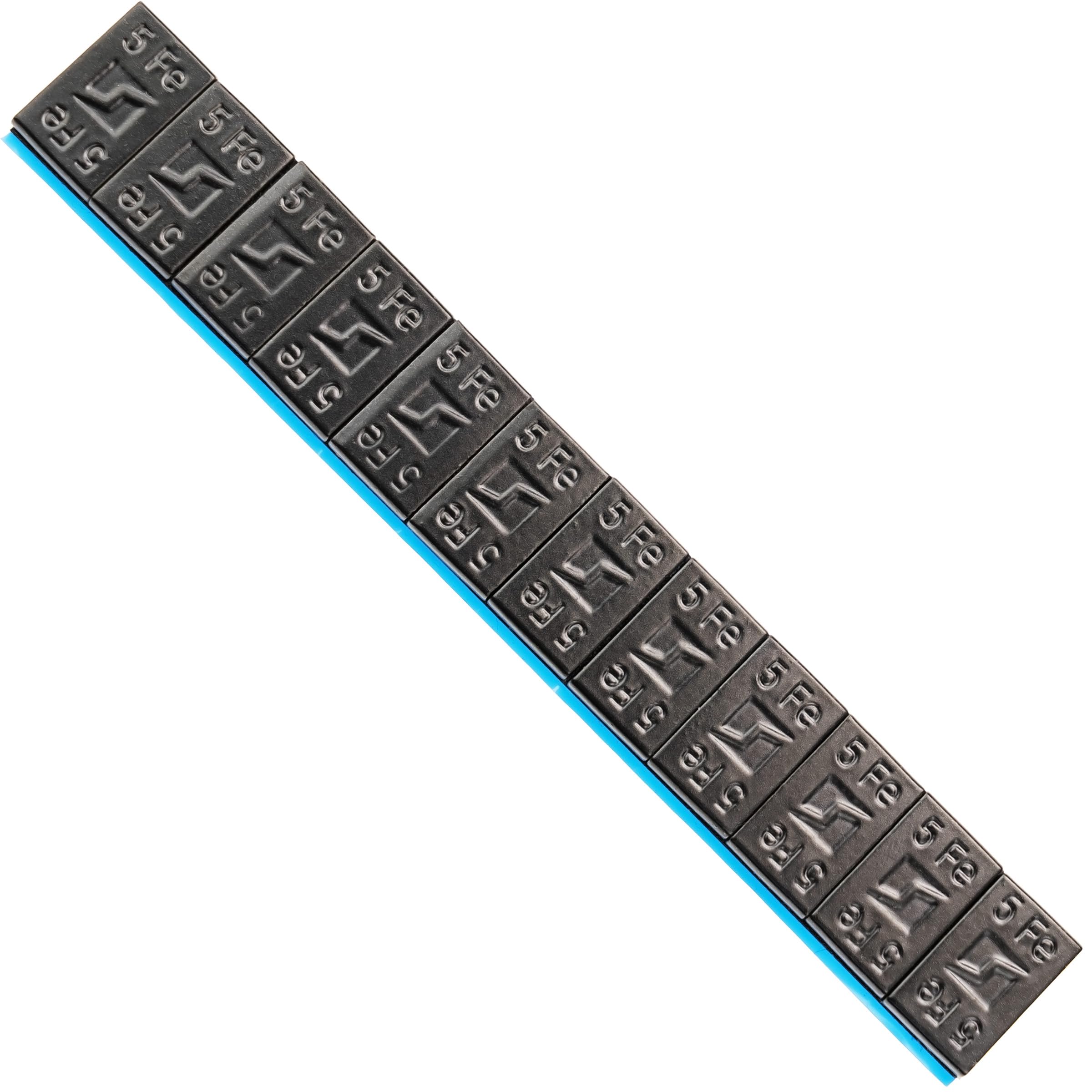 Stix 400 Streifen Klebegewichte Edgy Slim Auswuchtgewichte 60g 12x5g schwarz 3,8mm mit breitem Klebeband für Alufelgen 24KG