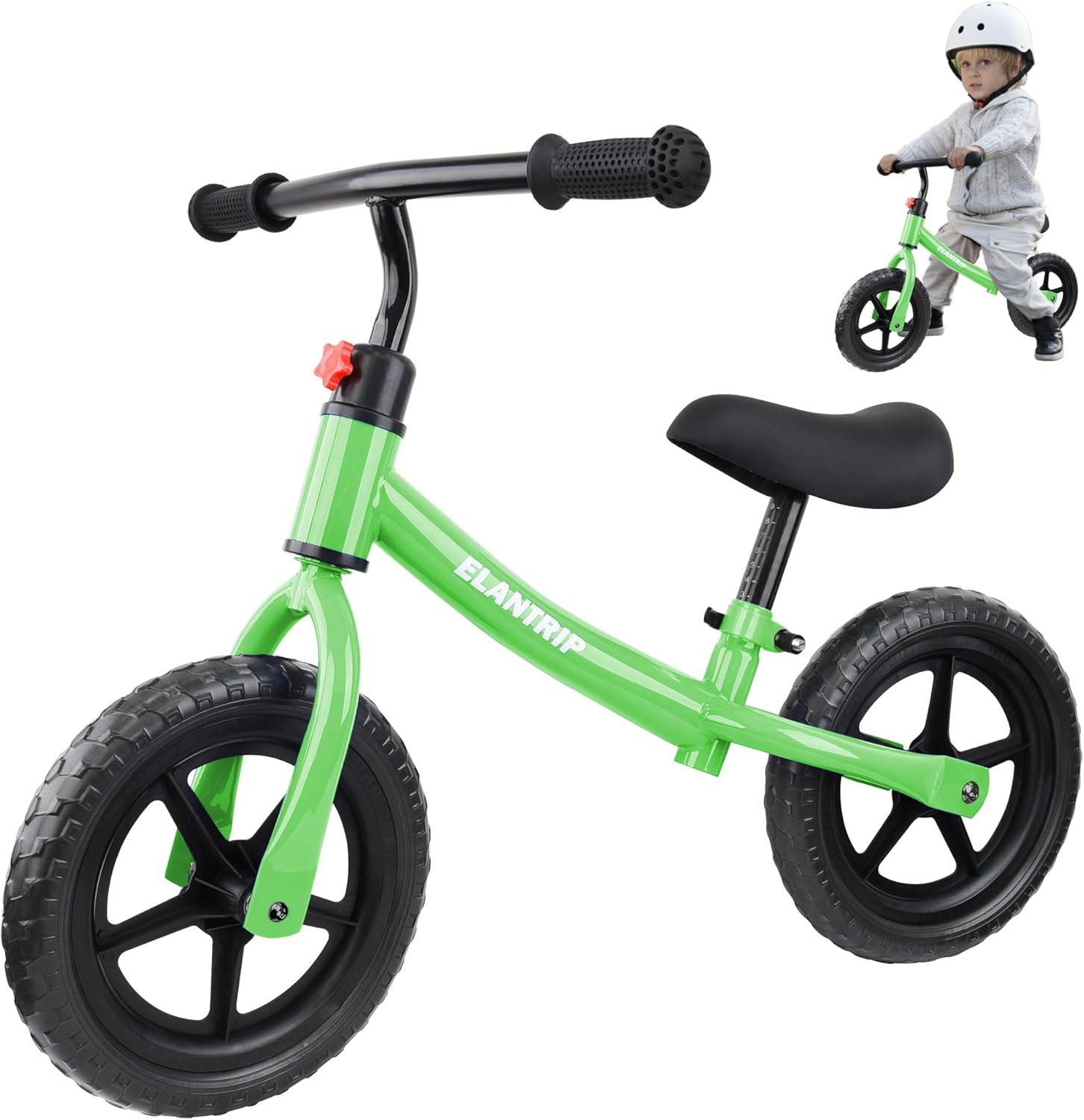 Elantrip Balance Bike, Lightweight Toddler Bike for 1-3 Year Old Boys, Birthday Gift Toys for 1-3 Year Old Boys and Girls, No Pedal Bikes for Kids with Adjustable Handlebar and seat