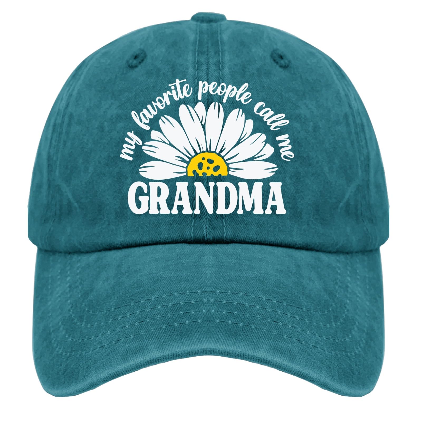 My Favorite People Call Me Grandma Hat Men Cap Cyan Blue Hats for Men Baseball Cap Gifts for Grandpa Cycling Hats