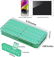 Vista 4 de Pastillero mensual 1 veces al día, pastillero para 30 días, pastillero de un mes para viajes, pastilleros de 31 días, almacenamiento mensual