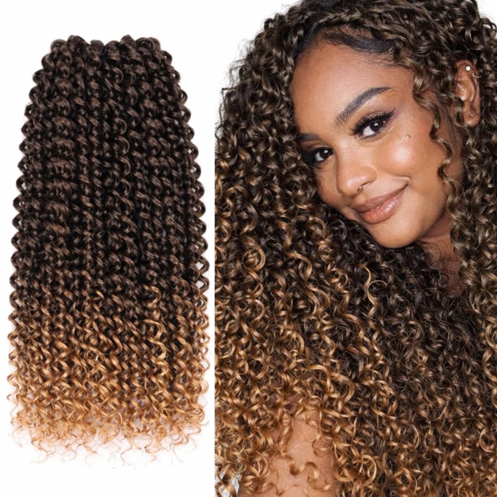 Extension Capelli Sintetici Ricci per Crochet Braids 50 cm 300 g Natural Brown Degradee RITMO