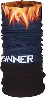 Flame Bandana 50% Polar Unisex para Adulto, Color Negro/Rojo, FR: Unique (Talla Fabricante: única)