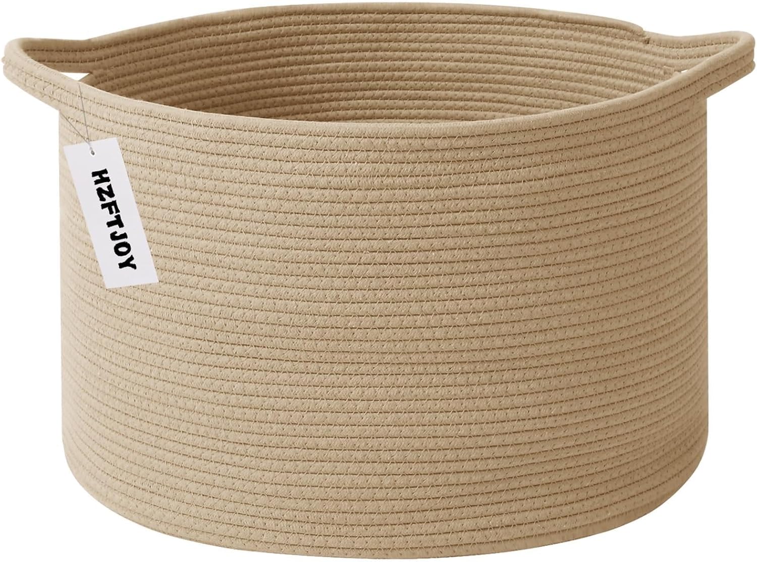 Large Blanket Basket for Organizing,65L Closet Organizers and Storage Bins Box for Shelves Woven Rope Storage Baskets,Living Room,Bedroom,Dorm,Laundry room (Camel)