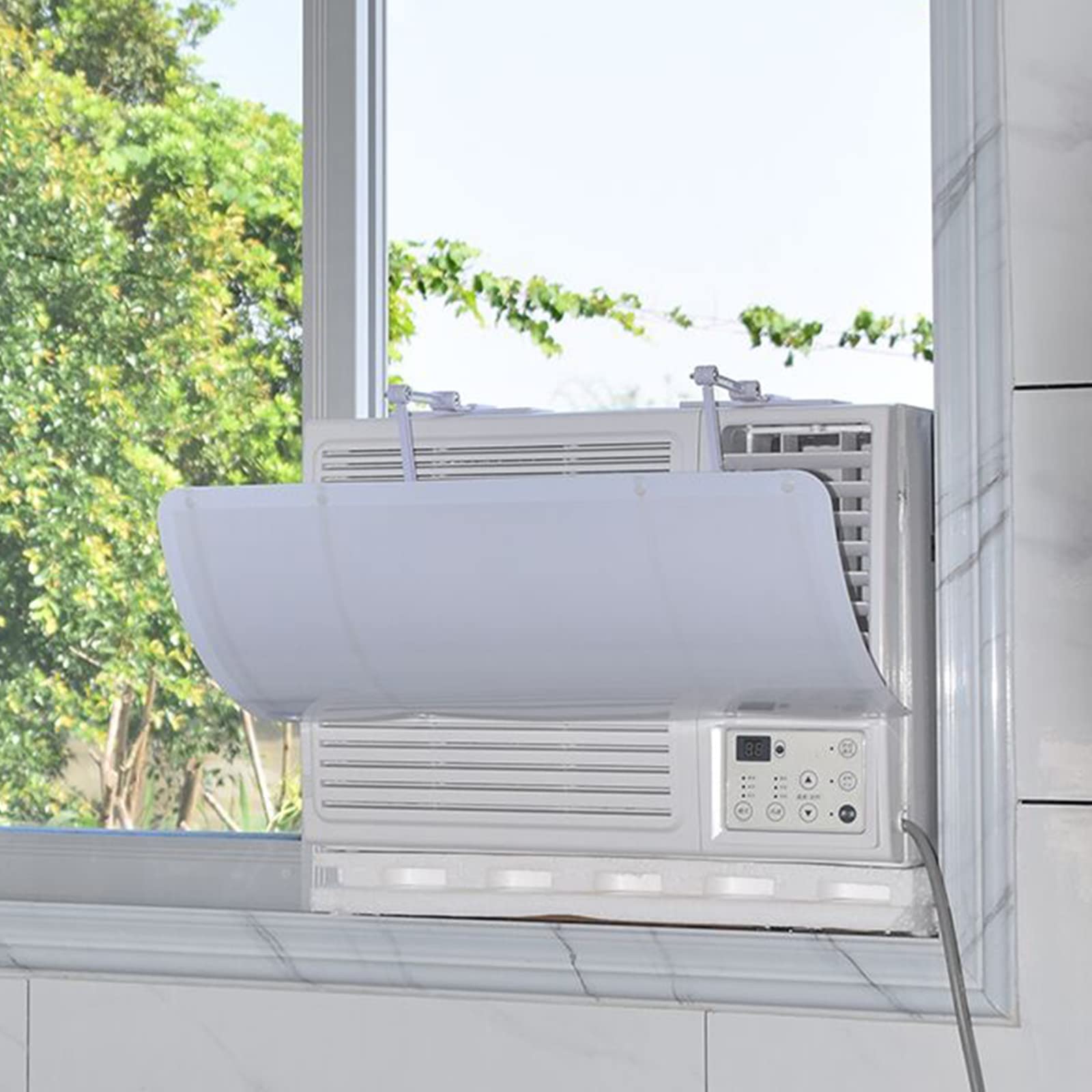 Deflector de aire, deflector de aire acondicionado para unidades de ventana, mejora la circulación de aire acondicionado y calefacción, disponible en invierno y verano.