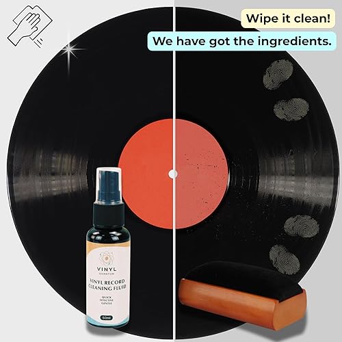 Miniatura 6 de Kit de limpieza de discos de vinilo - Completo 5 en 1 - Incluye cepillo de registro de terciopelo ultrasuave, cepillo de limpieza pequeño, líquido