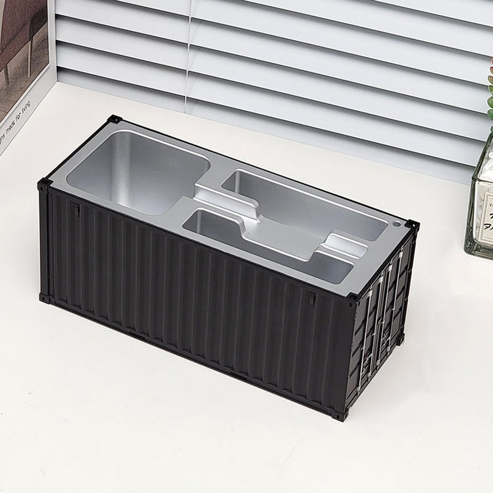 Organizer da scrivania multifunzione con porta biglietti da visita, supporto per telefono, contenitore per spedizioni, scatola immagazzinaggio, organizer per penne per portapenne da ufficio