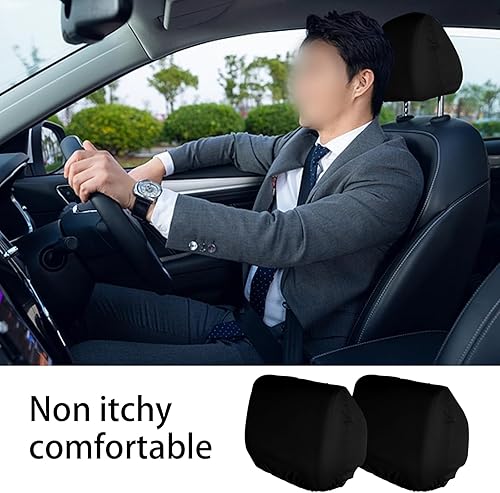 Miniatura 4 de 4 fundas para reposacabezas de asiento de automóvil, protector para reposacabezas de automóvil, a prueba de suciedad, cómoda funda para