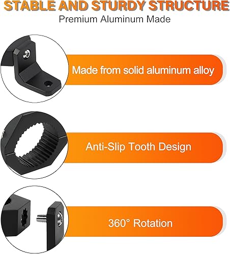 Miniatura 17 de Soporte de barra de luz para motocicleta, soporte de montaje de bicicleta de motocicleta de 1.2 pulgadas, abrazadera de soporte de barra de toro