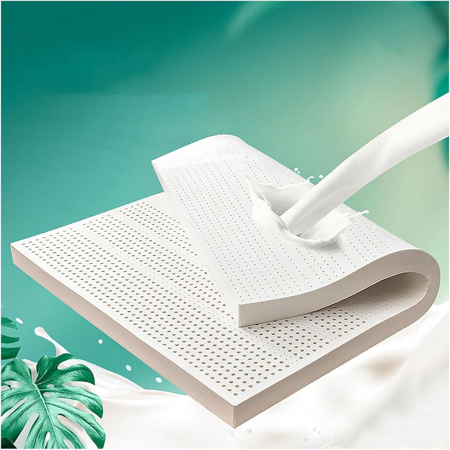 OrgaLatex Mattress Topper - 3" 7-Zone Support for Side Sleepers, Durable & Breathable 1/2/3inch Foam Bed Pad, Full Size 54"x75" - Eco-Friendly Comfort Solution