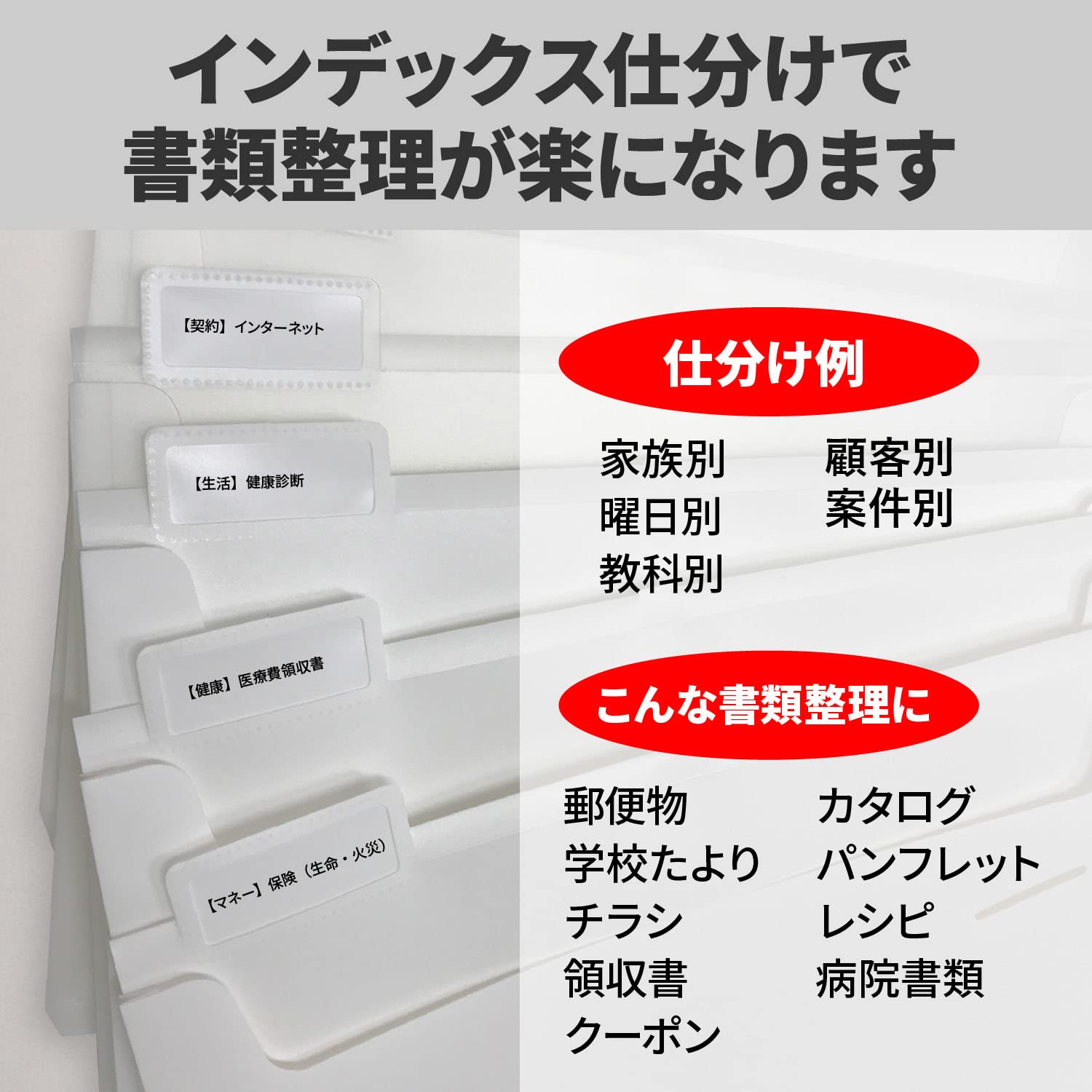 Amazon | Esselte エセルテ ソーテッド6段 ジャンボ 大容量 3WAY