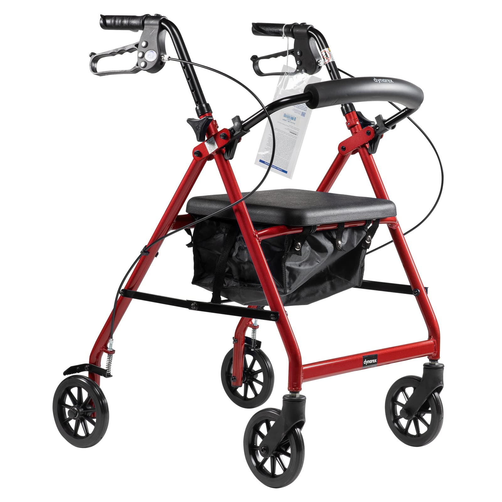 DynaGo Quad 6 Foldable Aluminum Rollator with 6" Wheels, Black — Amazon image 8