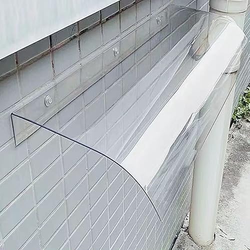 Toldo transparente para puerta delantera, toldo curvo, toldo de porche, patio, ventana, toldo de jardín, cubierta de policarbonato silencioso,