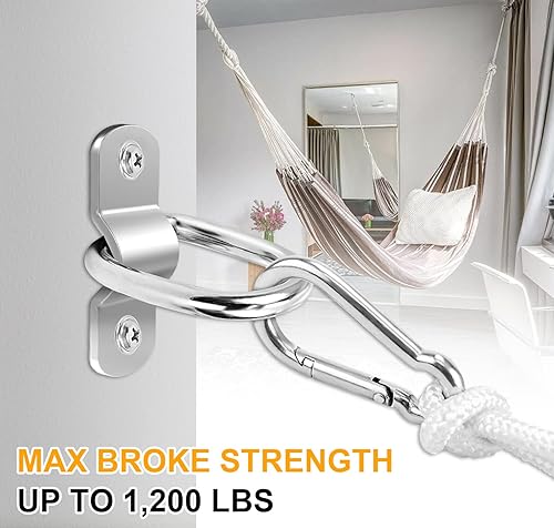 Miniatura 3 de Paquete de 6 Anillas en D Anclajes de Amarre Resistentes de 14" Ganchos de Amarre para Remolque Capacidad de 1200 libras con Tornillos para Remolque