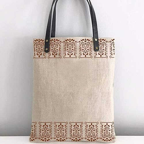 Miniatura 6 de CrafTreat Plantillas de borde reutilizables para pintar sobre madera, 18, 19, 20 y 21 pulgadas, 3 x 12 pulgadas, 4 unidades, plantillas de pared