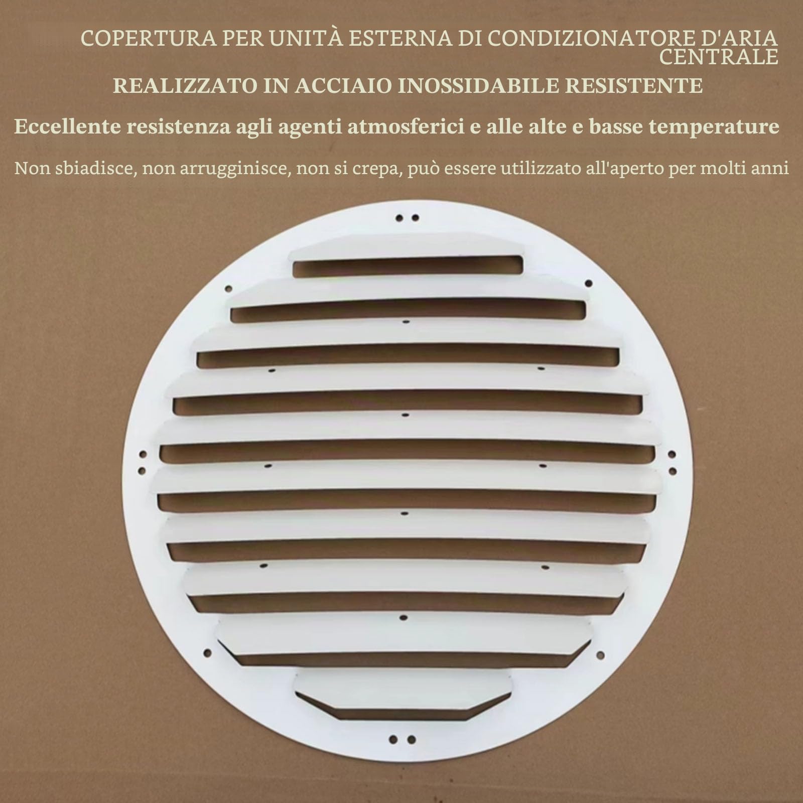 Copertura unità AC Esterna Deflettore condizionatore d'Aria,Prevenzione Anti-Diretta del soffiaggio dell'Aria Protezione Antivento dissipazione del Calore Deflettore otturatore in Acciaio inossidabi