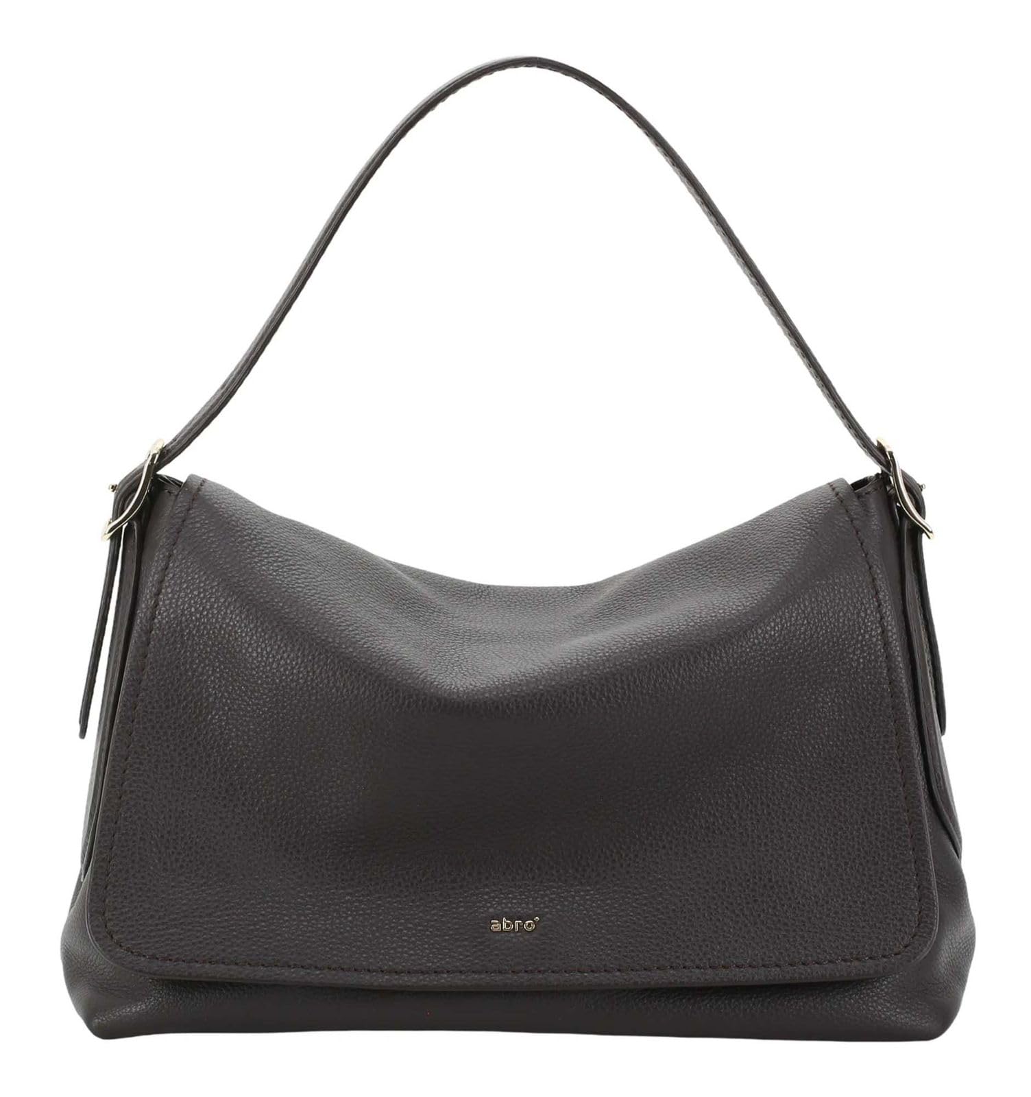 abro Carina Schultertasche Leder 26 cm braun