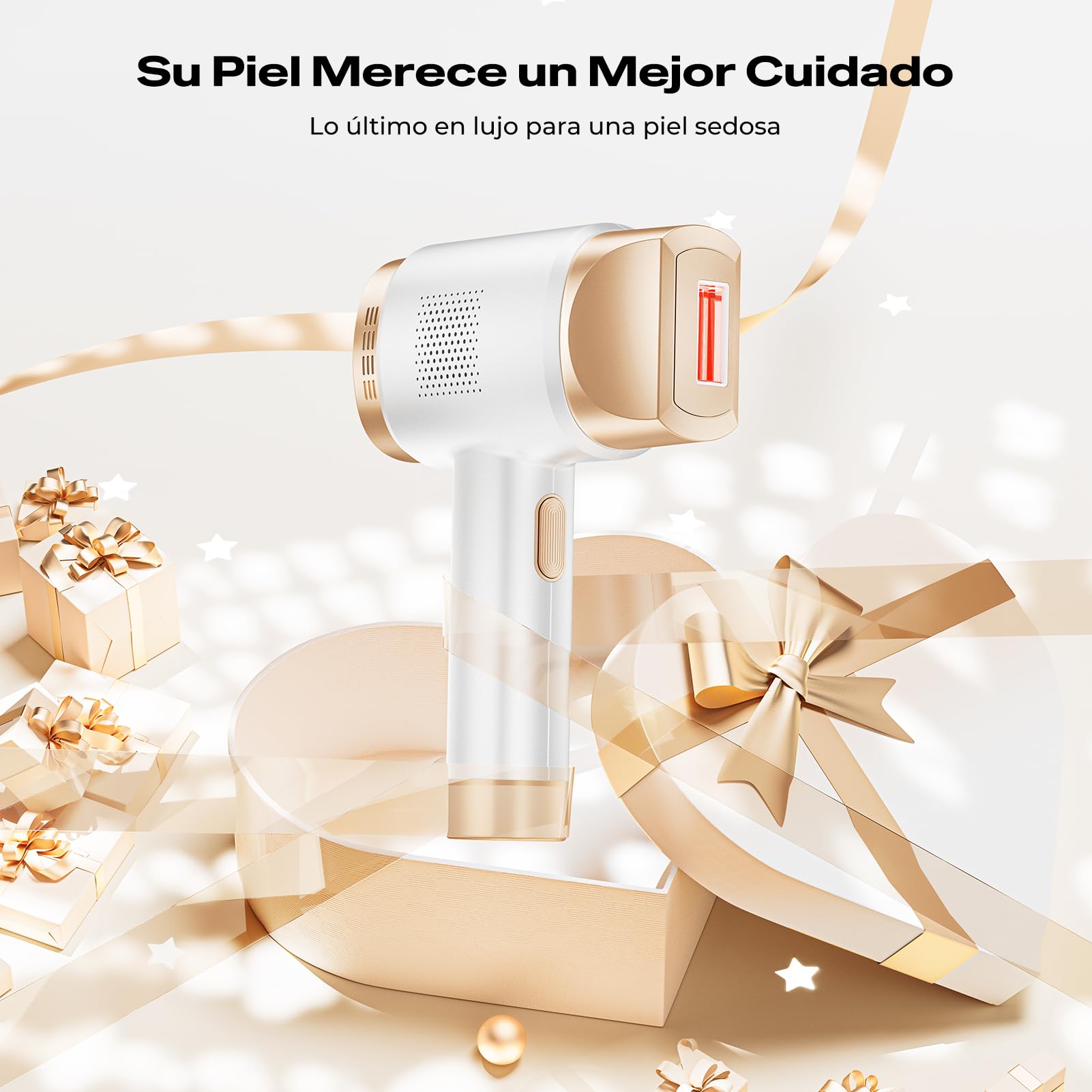 21J Depiladora Laser con Función de Refrigeración, Depiladora Luz Pulsada con 600-1200NM Luz Roja,9 Niveles de Energía, Pantalla Táctil LCD para Mujer y Hombre, Bikini, Axilas, Cara, Cuerpo