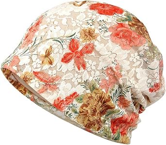 Lady Lace, Bonnet Bonnet with Flowers, Loose-Fitting Cap, Womens Fashion hat