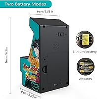 Vista 5 de Mini máquina de juegos electrónicos RHAC01 156 Máquina portátil con juegos clásicos para niños y adultos con pantalla a color de 2.8 pulgadas