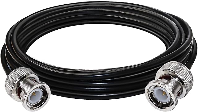 TUOLNK BNC Cable RG58 Extension Cable BNC Male to BNC Male Jumper Low Loss 50 ohm CB Radio Coax Cable 16.4FT(5M) BNC Wifi Antenna Coaxial Cable for Two Way Radio Walkie Talkie