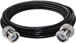 BNC Cable RG58 Extension Cable TUOLNK BNC Male to BNC Male Jumper Low Loss 50 ohm CB Radio Coax Cable 16.4FT(5M) BNC WiFi Antenna Coaxial Cable for Two Way Radio Walkie Talkie