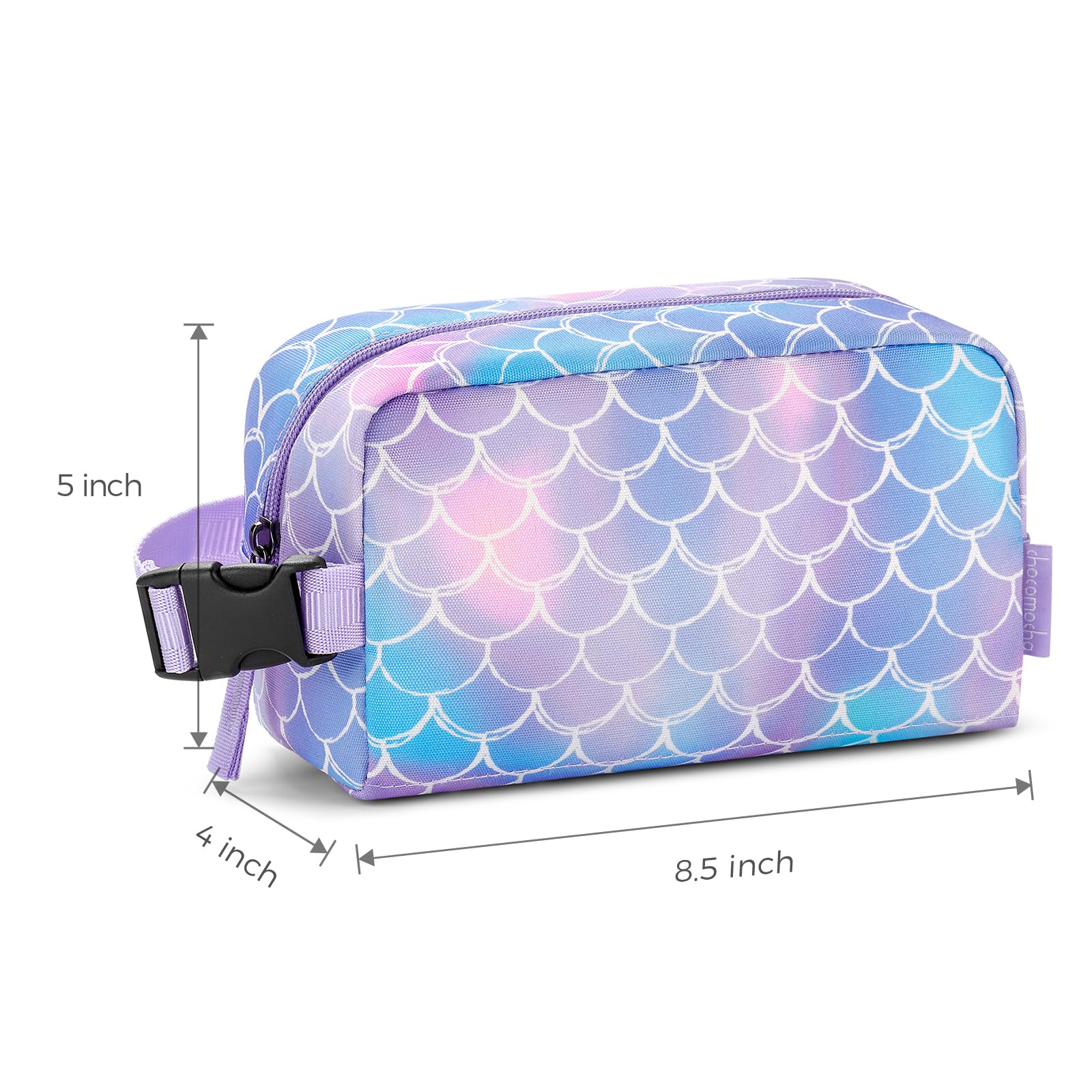 Choco Mocha Small insulated Snack Bag Kids Freezer Snack Bags Small Cooler Bag for Kids, School Insulated Lunch Bags, Mermaid Purple