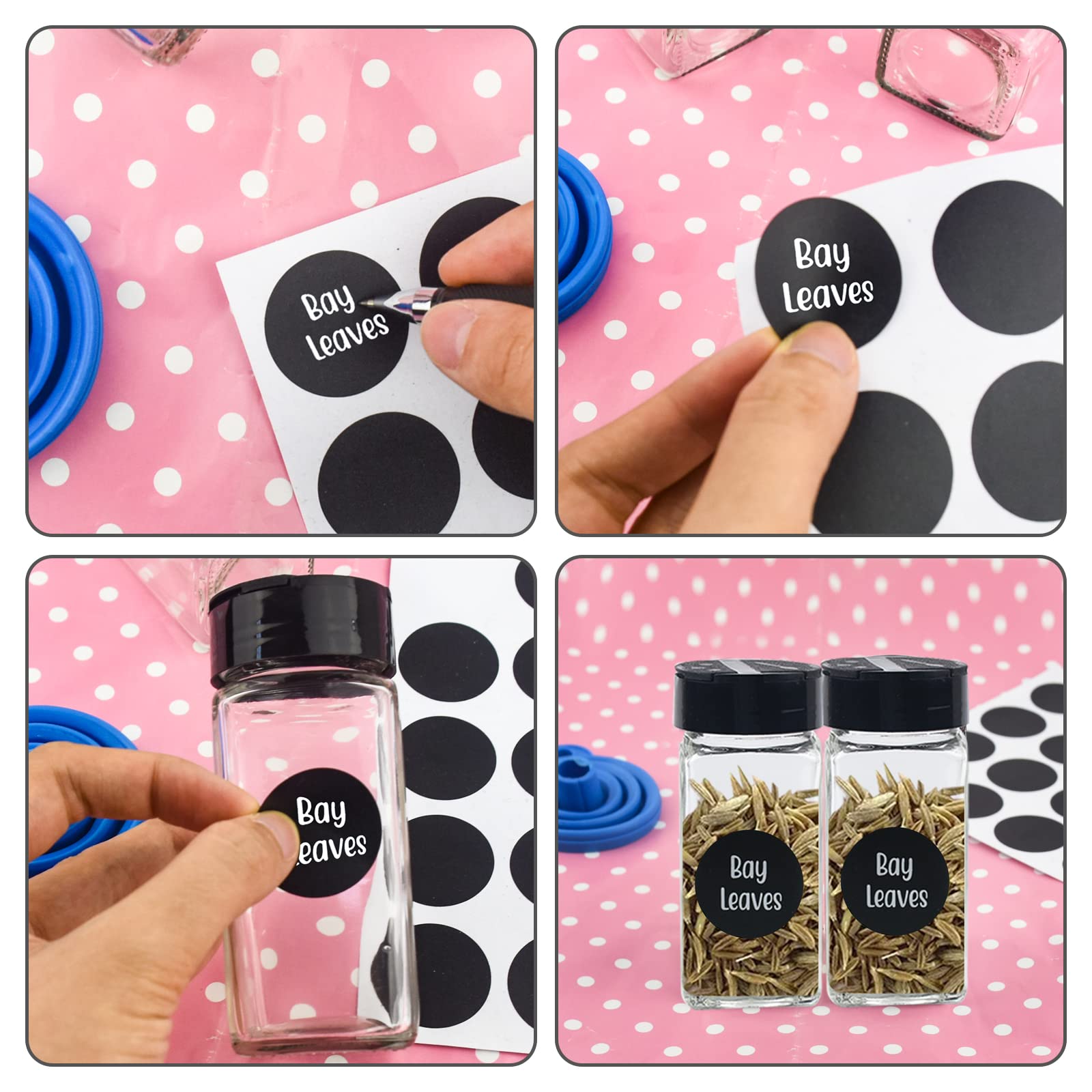 12 Stuks Kruidenpotjes Met Sproeier 12STK Vierkante Kruidenbakjes 120 Ml Kruidenpotjes Kruidenflesje Glazen Kruidenpotjes Met Zelfklevende Etiketten En Pen