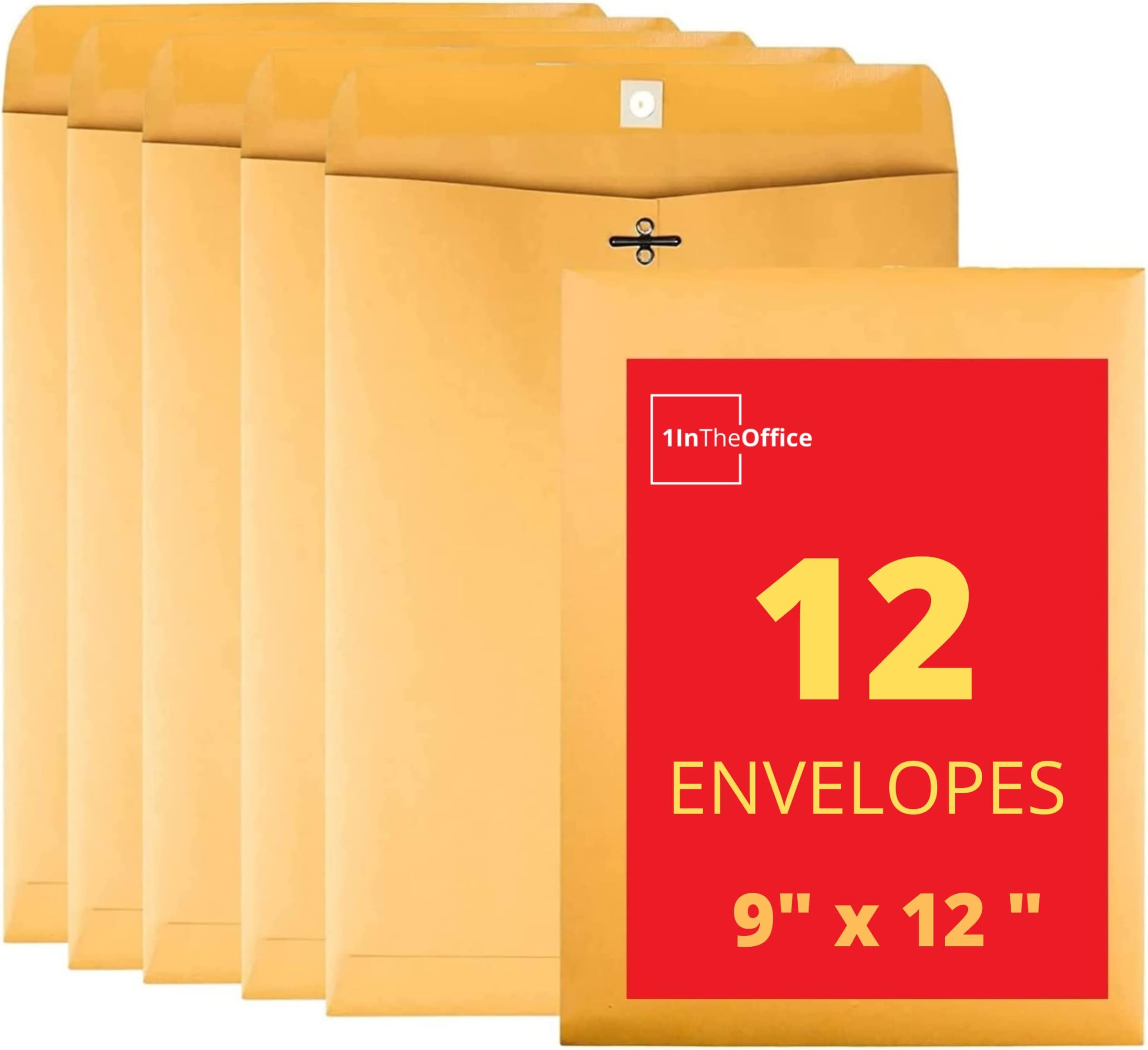 Quality Park 9 x 12 Clasp Envelopes with Deeply Gummed