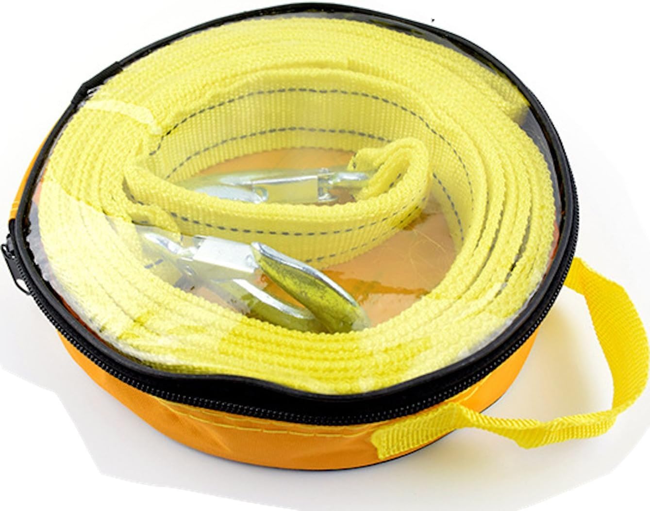 Amazon | 「P061」牽引ロープ5m ナイロンスリングベルト両端フック付き ...