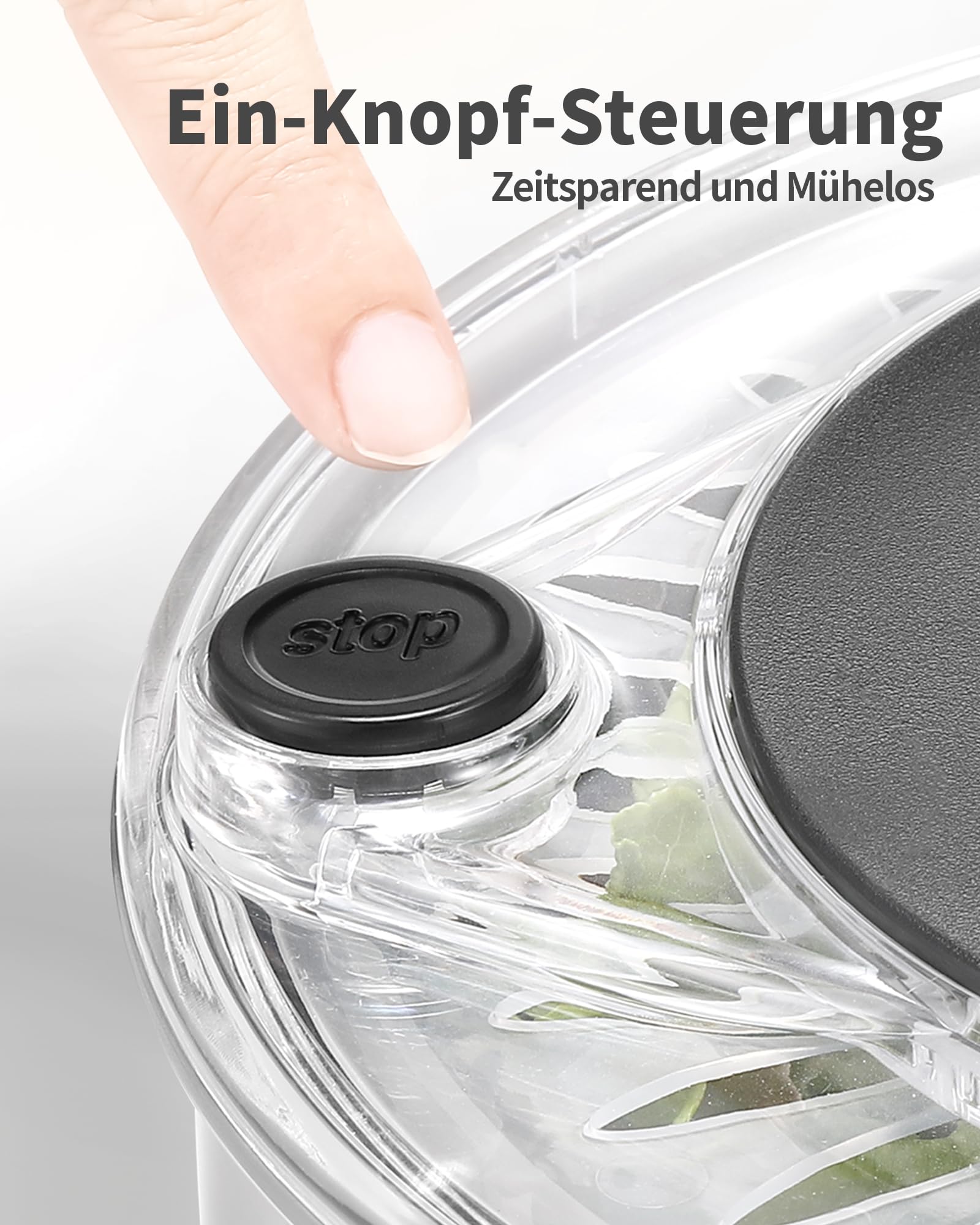 SveBake 5L Salatschleuder Edelstahl mit Stopptaste, BPA-Freie Gemüse Salatschleudern, Transparenter Deckel und Abflussloch, rutschfeste Unterseite, Spülmaschinenfeste Salad Spinner