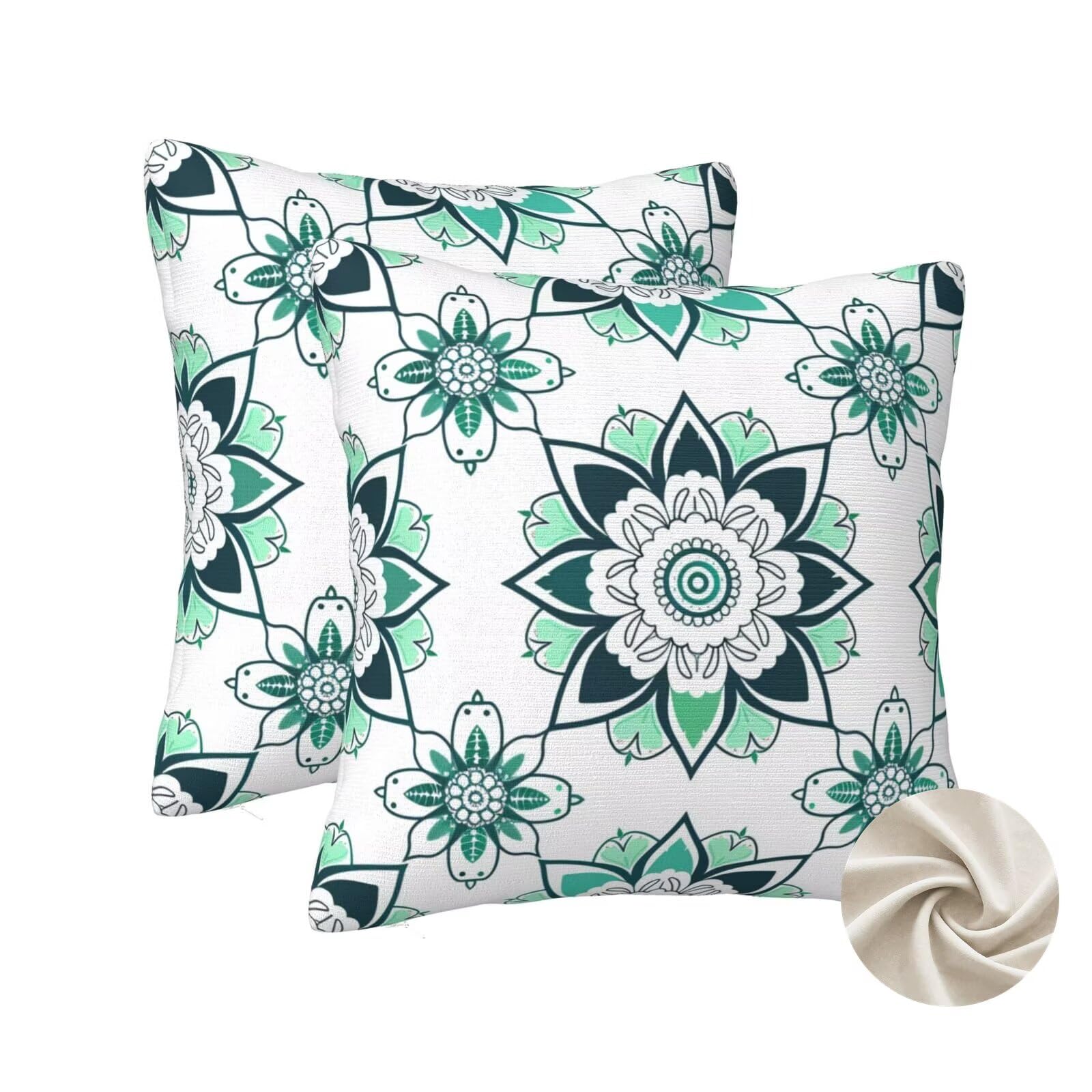 Coussin de canape 70x70 cm : lot de 2 housses gris vert pour renover votre decoration