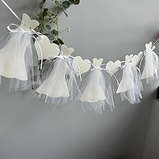Bridal Shower Decorations Engagement Wedding Dress Banner Bride to Be Chair Banner Decor for Bridal Shower Wedding Bachelorette Party Supplies