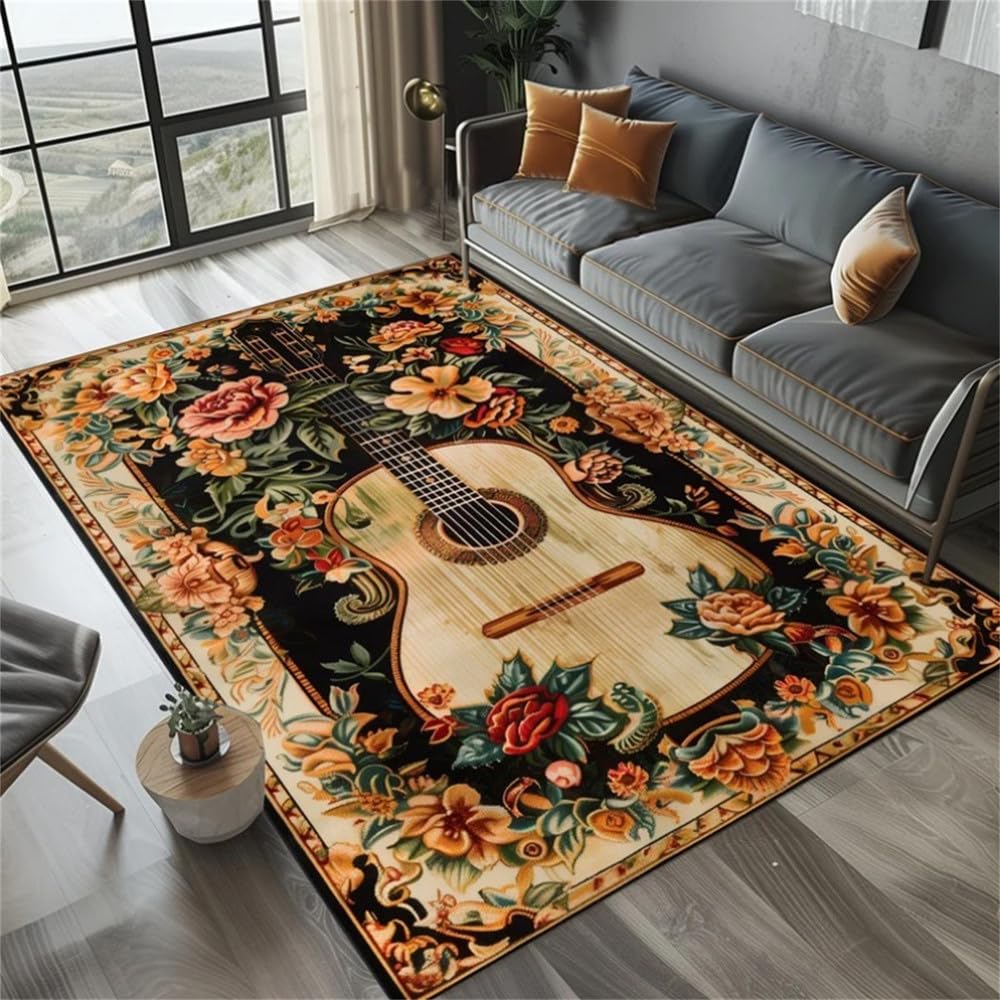 HJZSZX レトロ リビングルーム カーペット 寝室 ホーム ベッドサイド