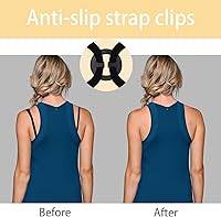 Vista 5 de REDANHA 9 clips ajustables antideslizantes para correa de brasier para la espalda, sujetadores de correa de sujetador para control de escote