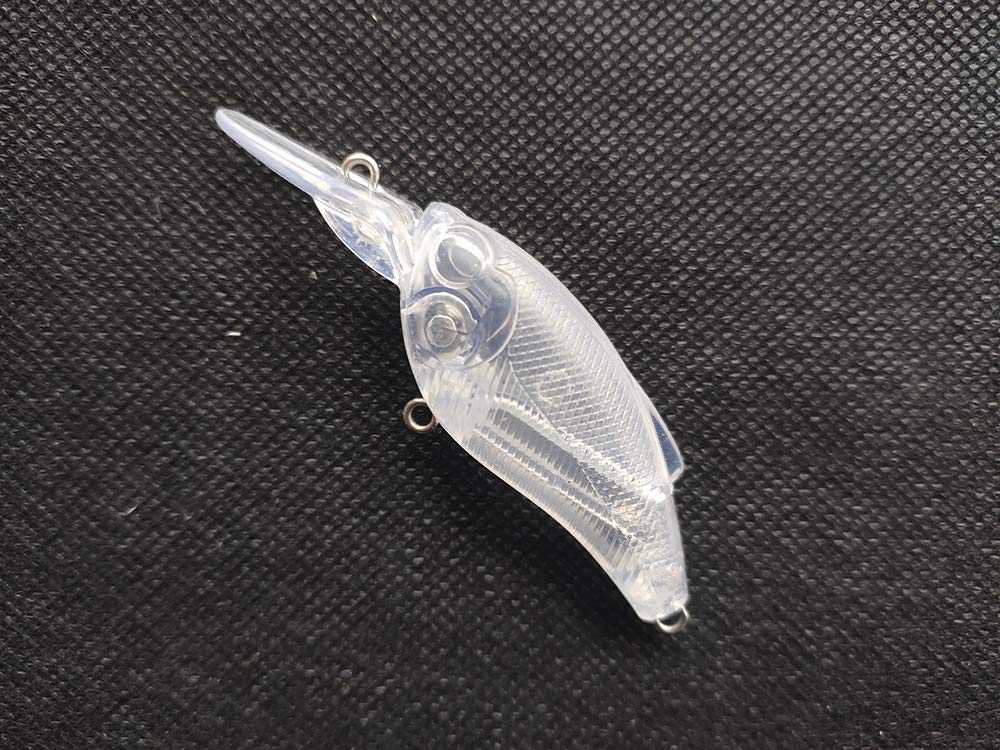 YETYE 10pcs Unpainted Fishing Blank Lure Body 75mm 8g Crankbait