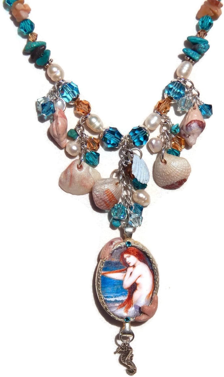 Pre-Raphaelite Mermaid Pendant Necklace