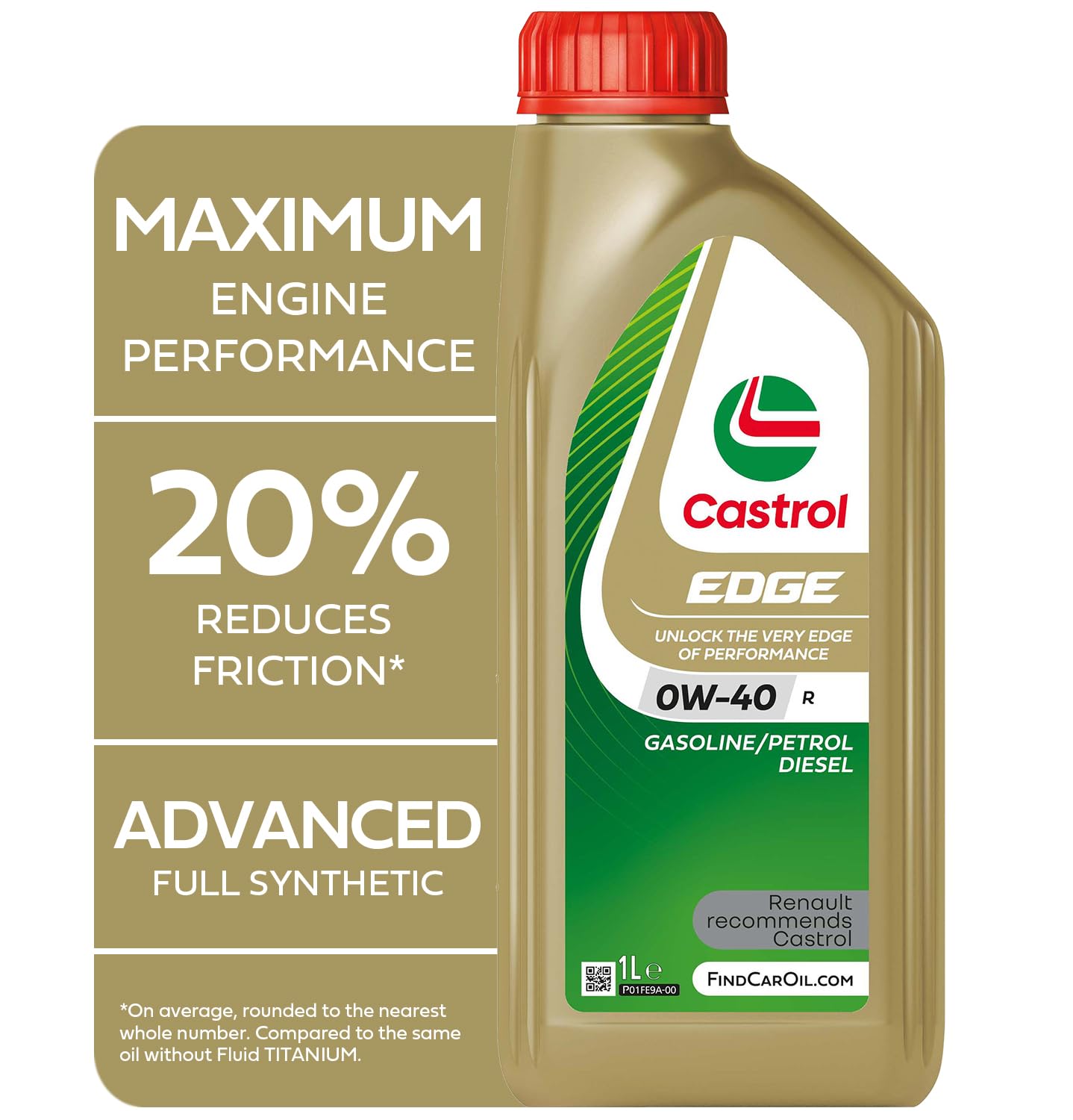 Castrol EDGE 0W-40 R Engine Oil 1L