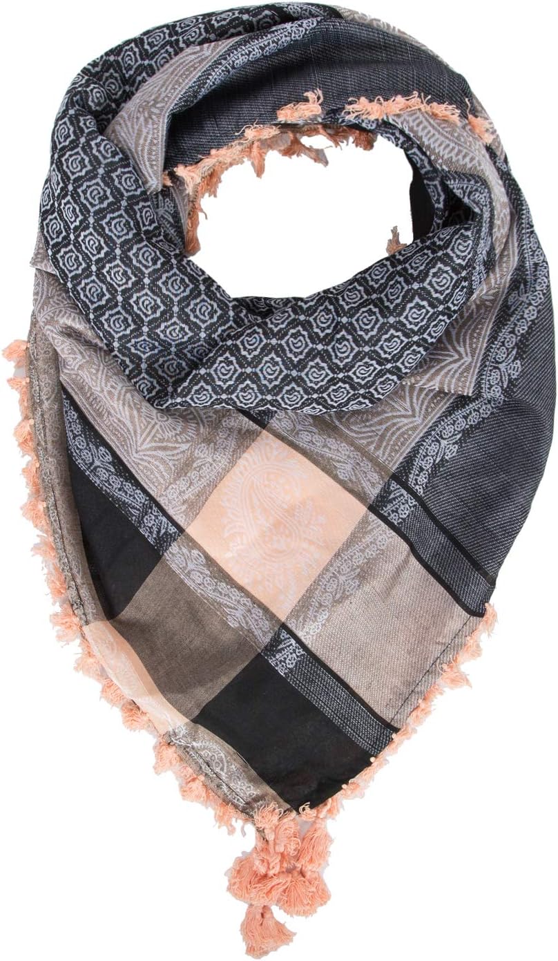 Merewill Cotton Shemagh Tactical Desert Wrap Keffiyeh Head Neck Arab Scarf For Men 49"x49" - Image 2