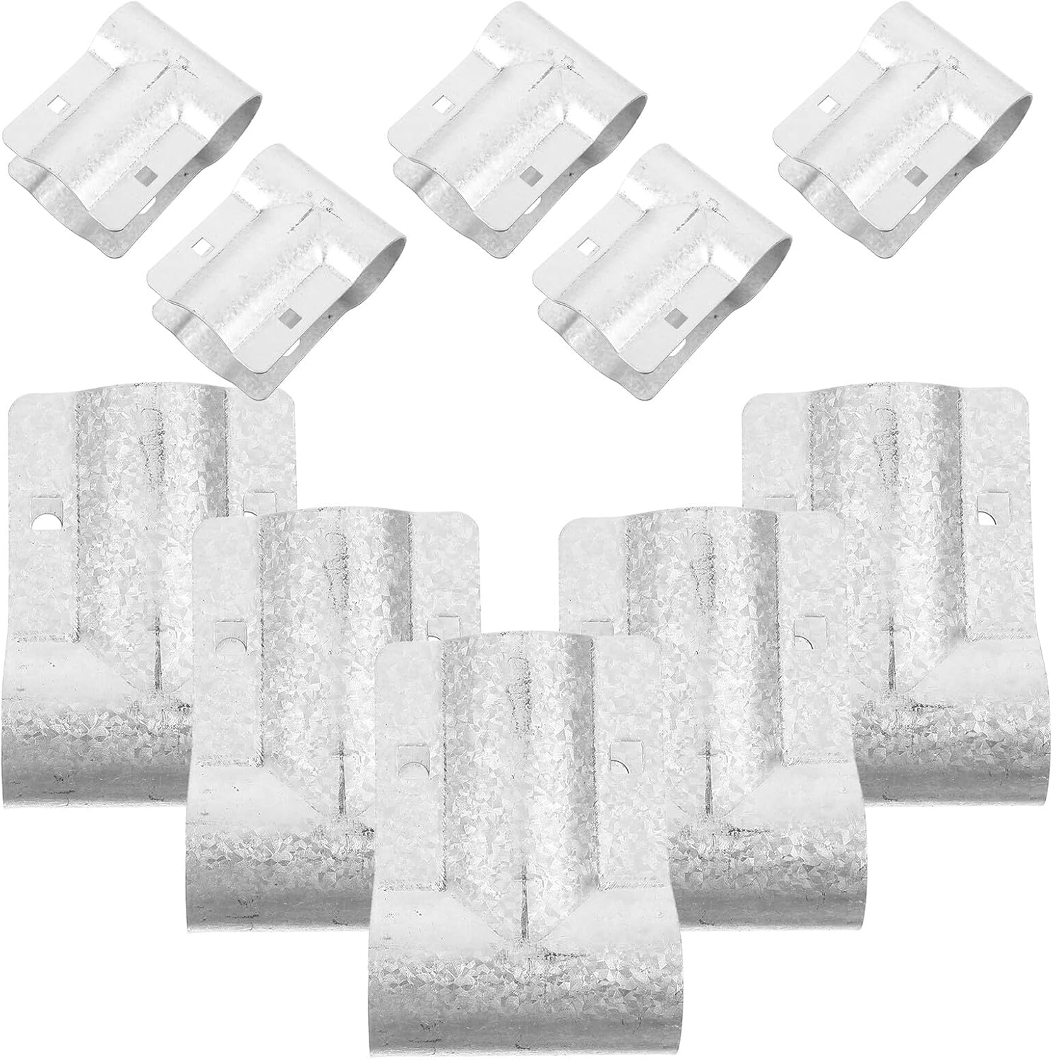 10pcs T-shaped Greenhouse Tube Clamps for 32mm Steel Pipes, End Frame Pipe Connectors with Sturdy Metal Clips for Garden Plant Support and Frame Repair